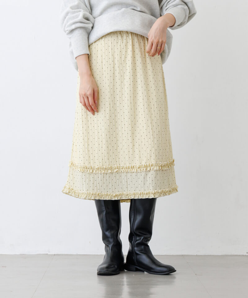 dot frill skirt�`�ޯ���ٽ���