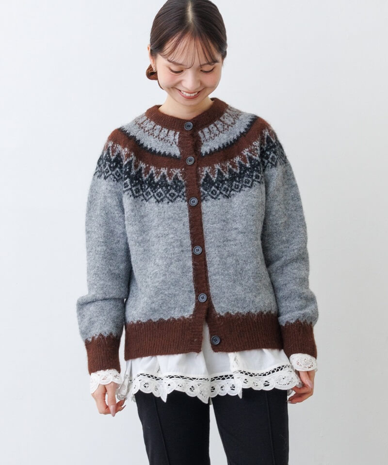 fluff nordic cardigan�`�ׯ����ި�����ި���