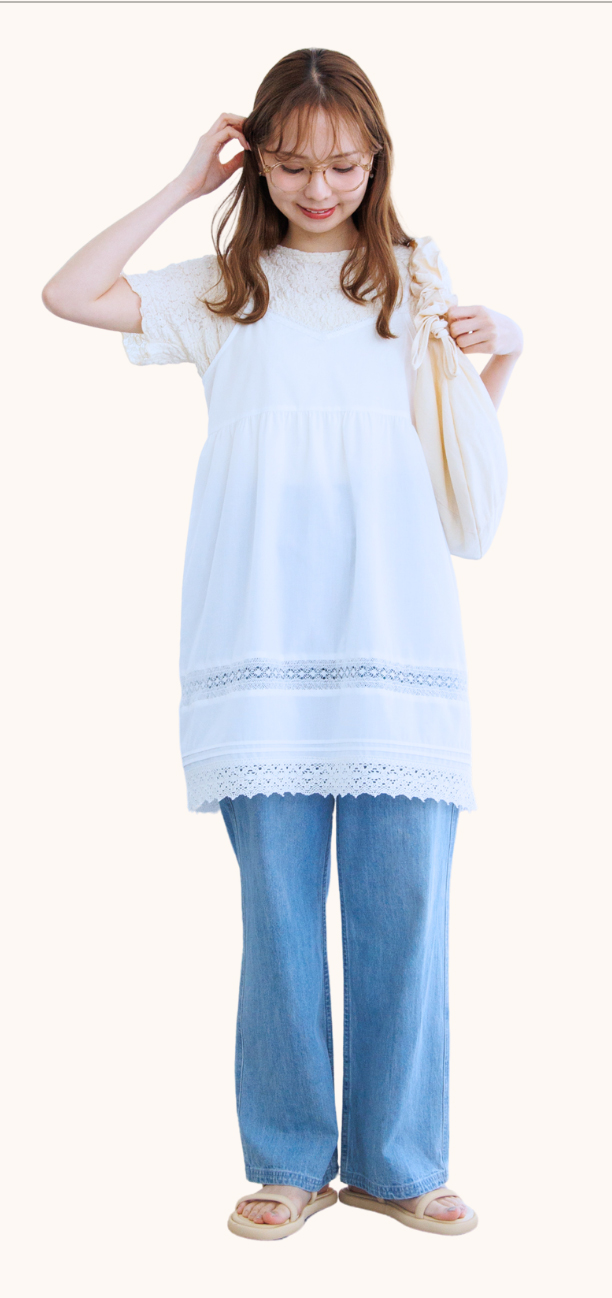 half shabby lace top3