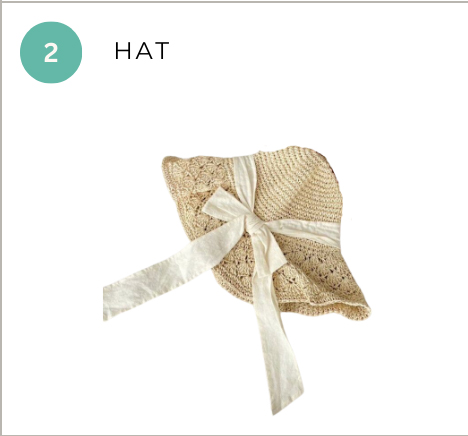 light ribbon hat
