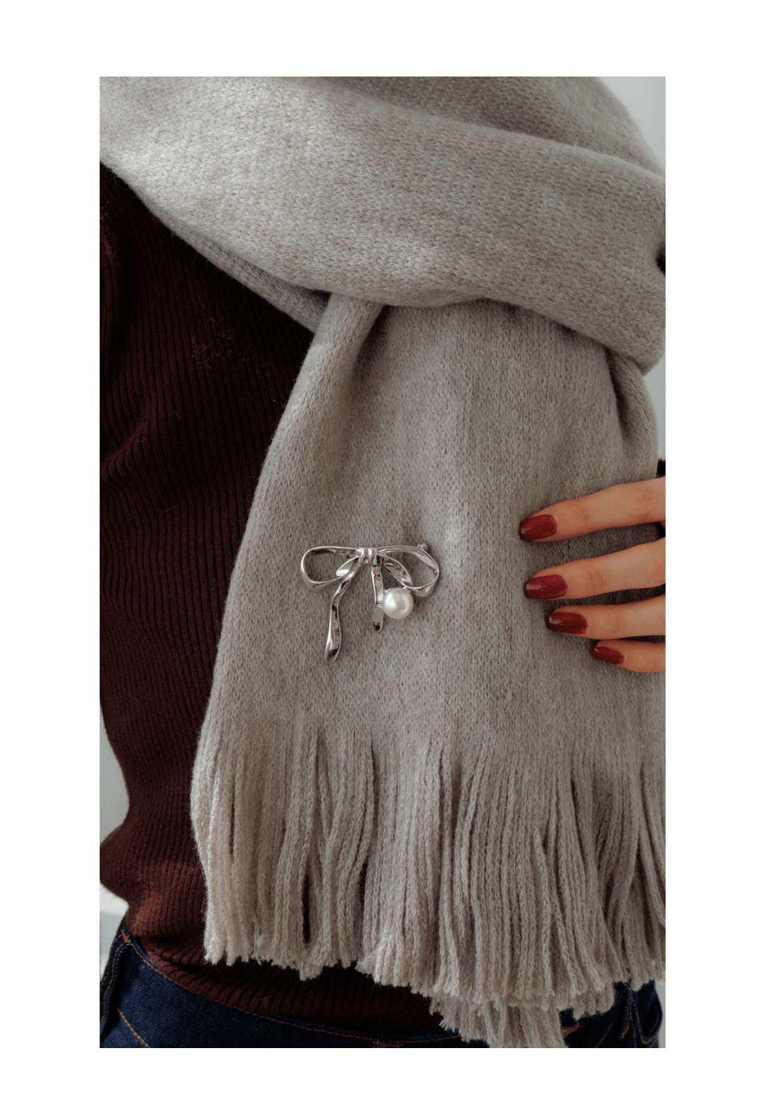 falling ribbon brooch