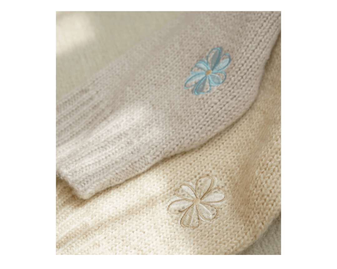 blooming fluffy knit